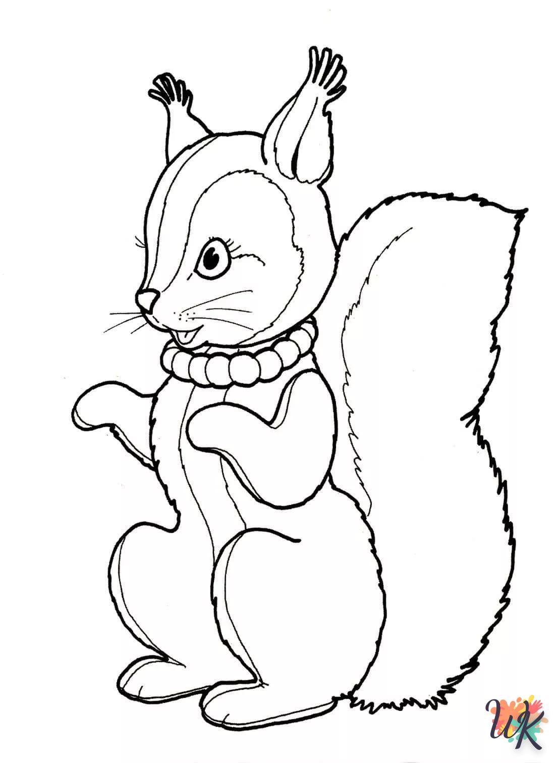 coloriage Écureuil  bebe à imprimer gratuit