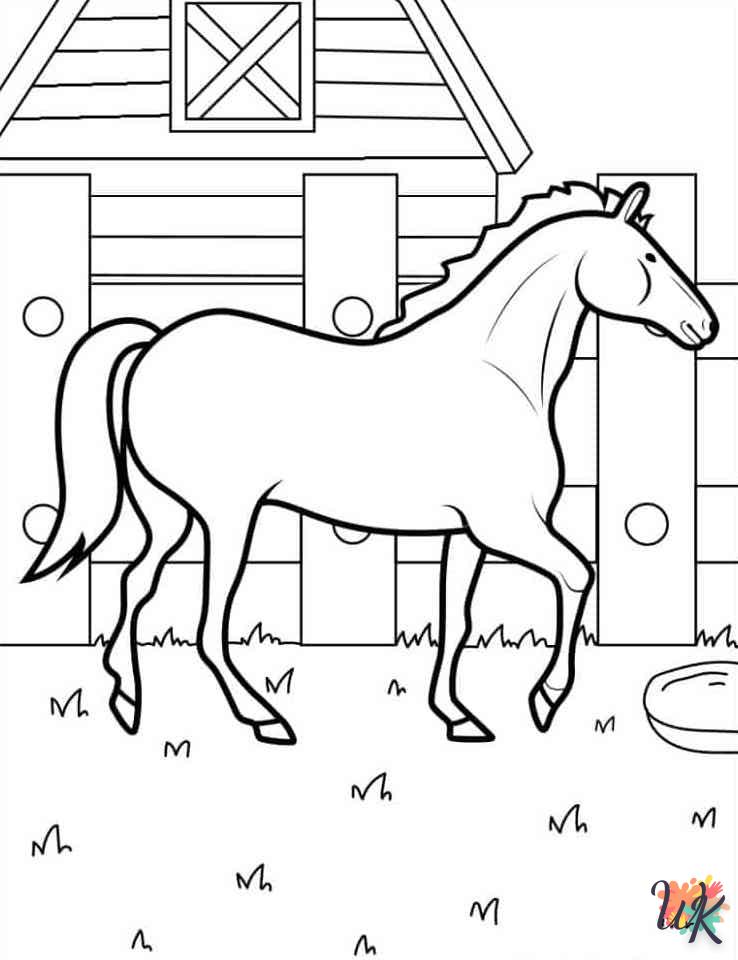 coloriage Animaux De La Ferme  automne en ligne gratuit à imprimer