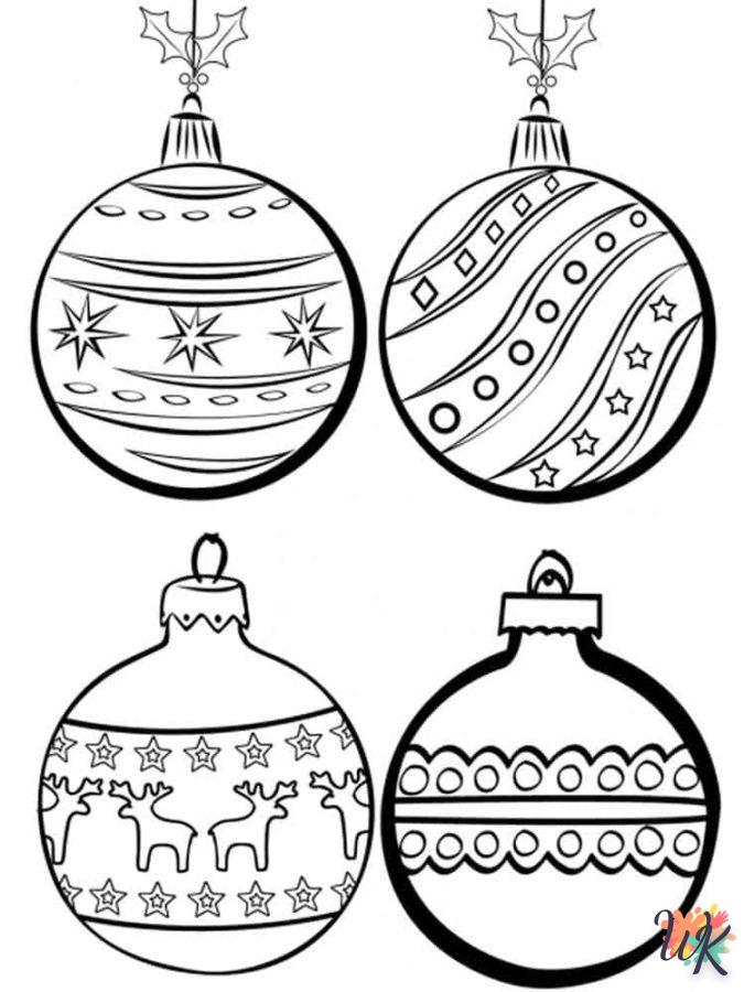 imprimer coloriage Boules de Noël