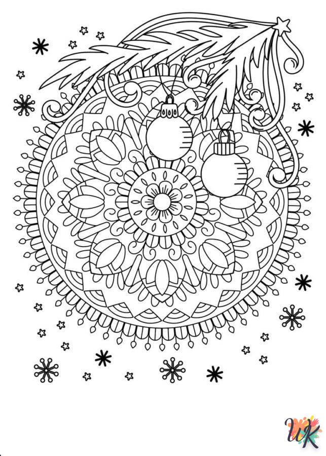coloriage Boules de Noël  à imprimer pdf gratuit