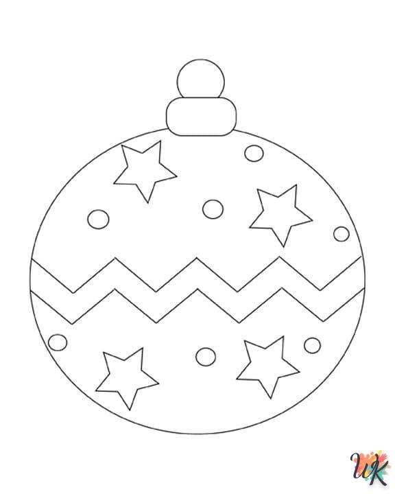 image pour coloriage Boules de Noël  enfant
