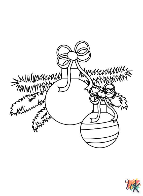 coloriage Boules de Noël  7 ans en ligne gratuit à imprimer