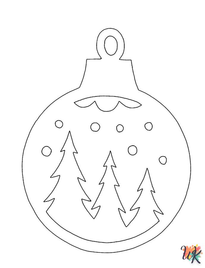 coloriage Boules de Noël  a dessiner et imprimer