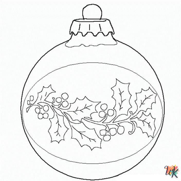 coloriage Boules de Noël  en ligne a colorier