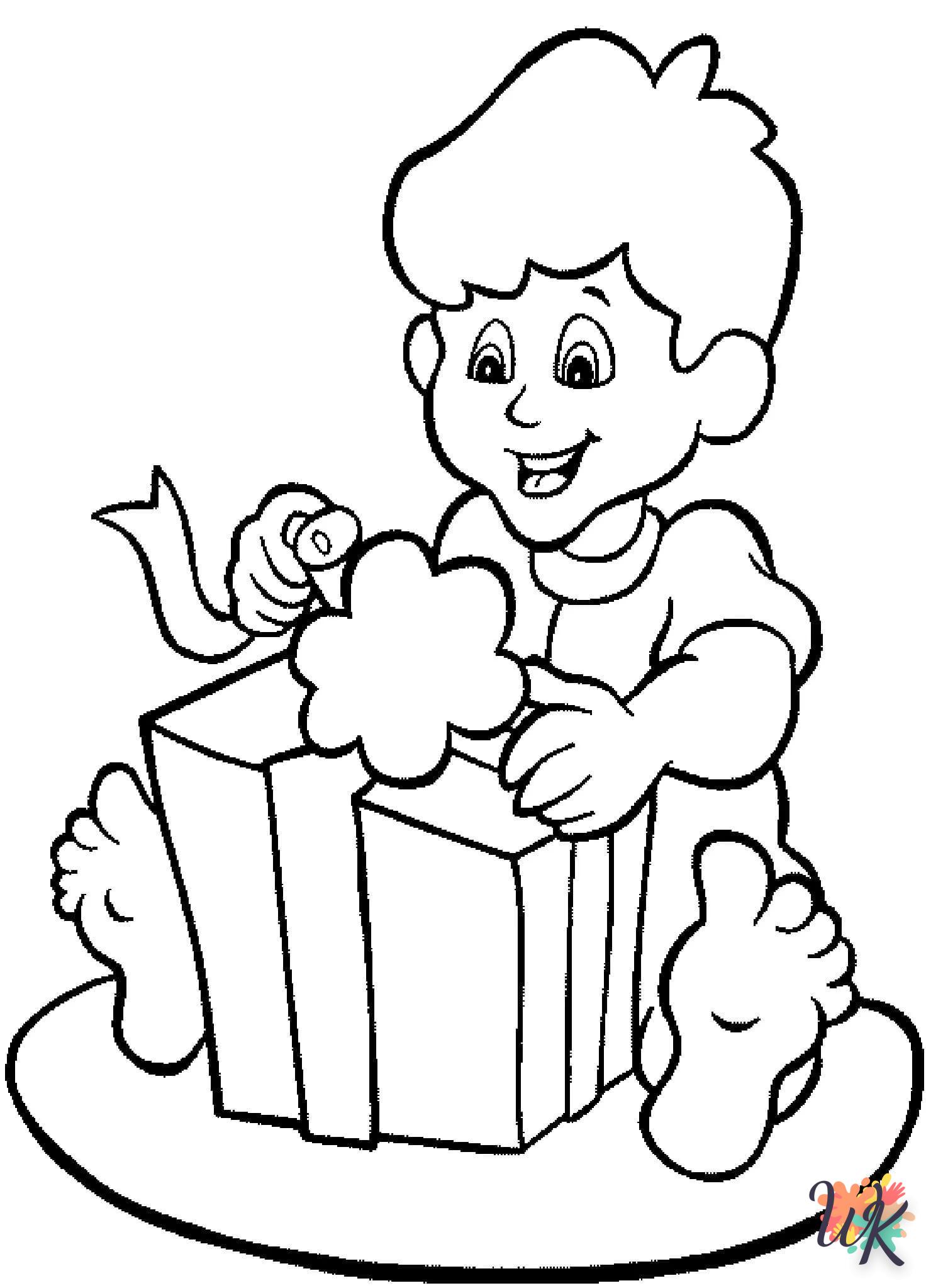 coloriage Cadeaux de Noel  pour enfant gratuit