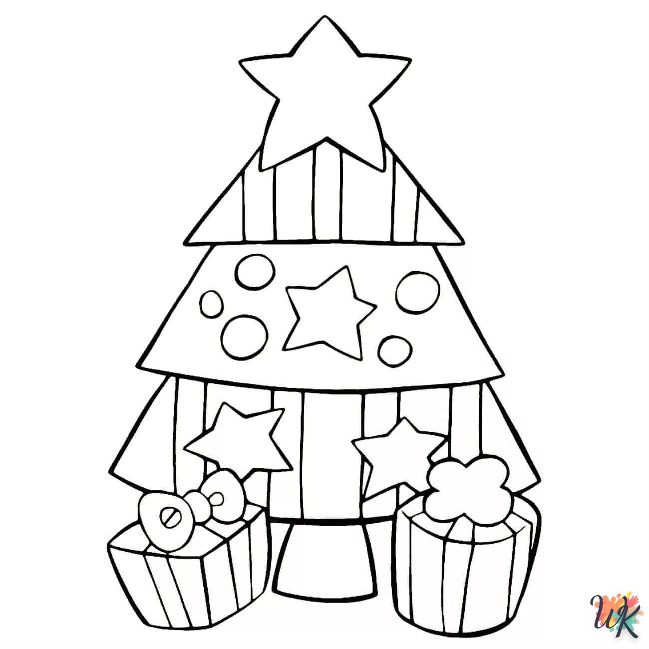 coloriage Cadeaux de Noel  et découpage à imprimer