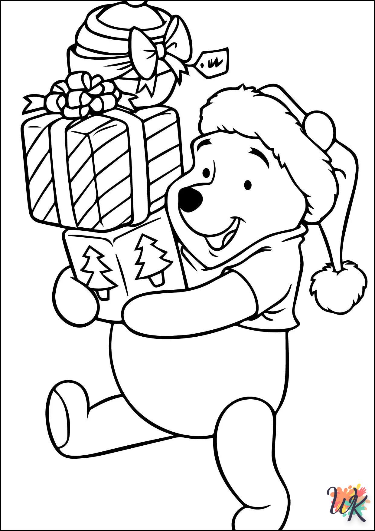 coloriage Cadeaux de Noel  enfant 2 ans a imprimer