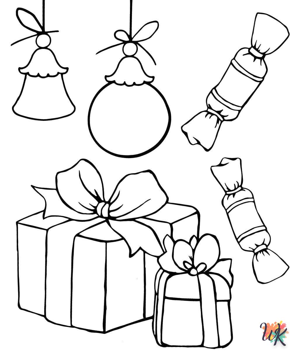 coloriage Cadeaux de Noel  pour lutter contre le stress