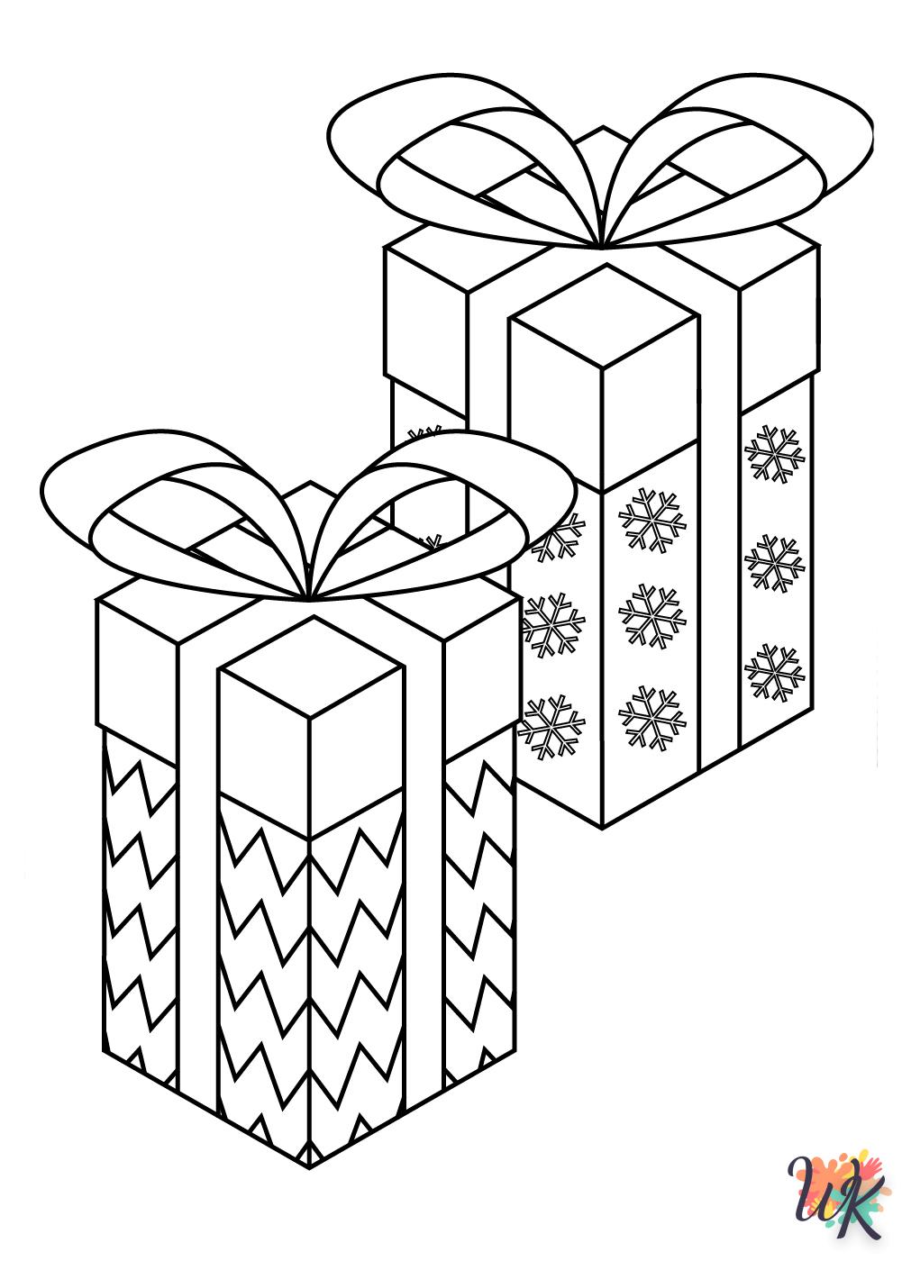 coloriage Cadeaux de Noel  à colorier en ligne gratuit