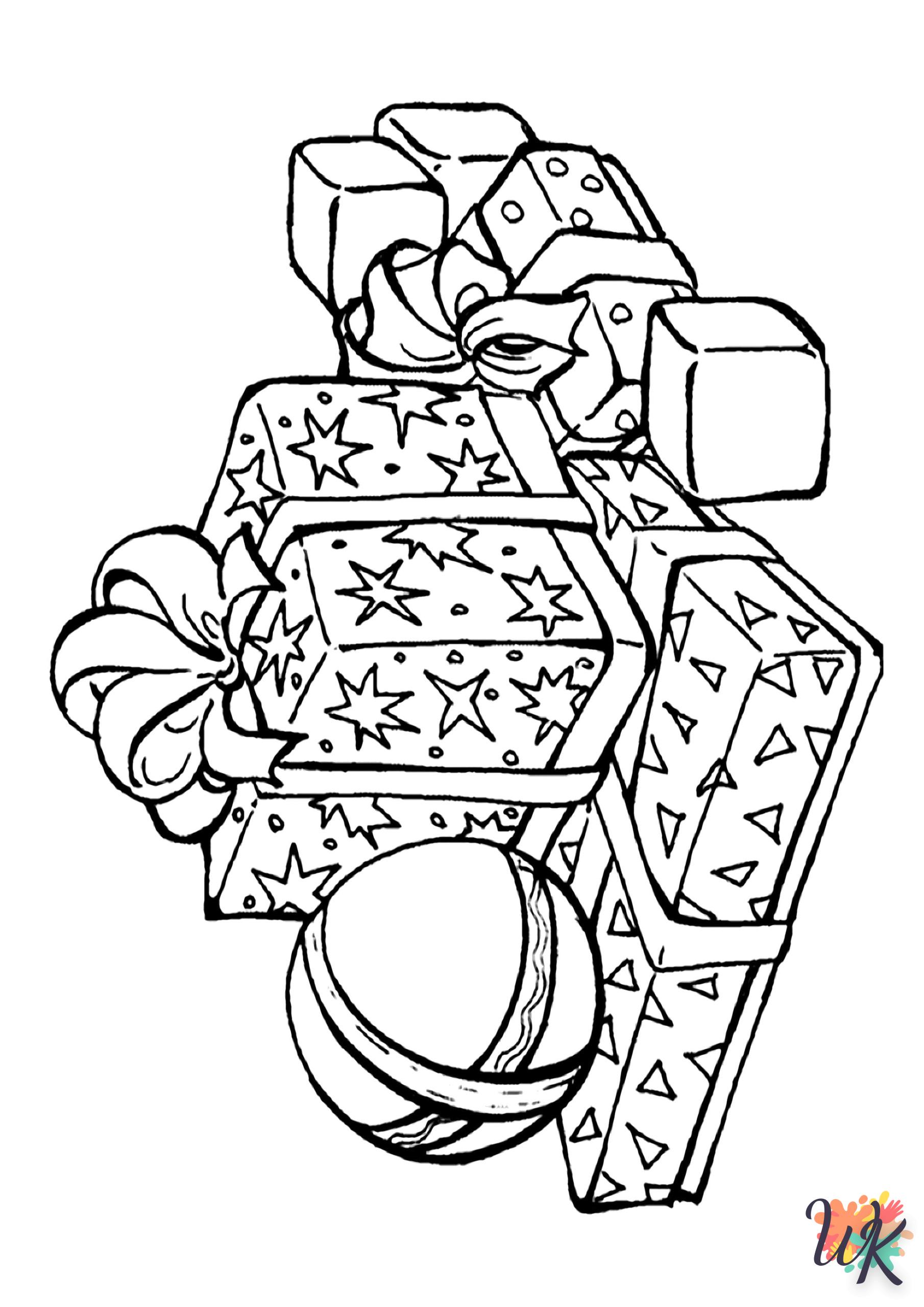 coloriage Cadeaux de Noel  pour enfant de 4 ans