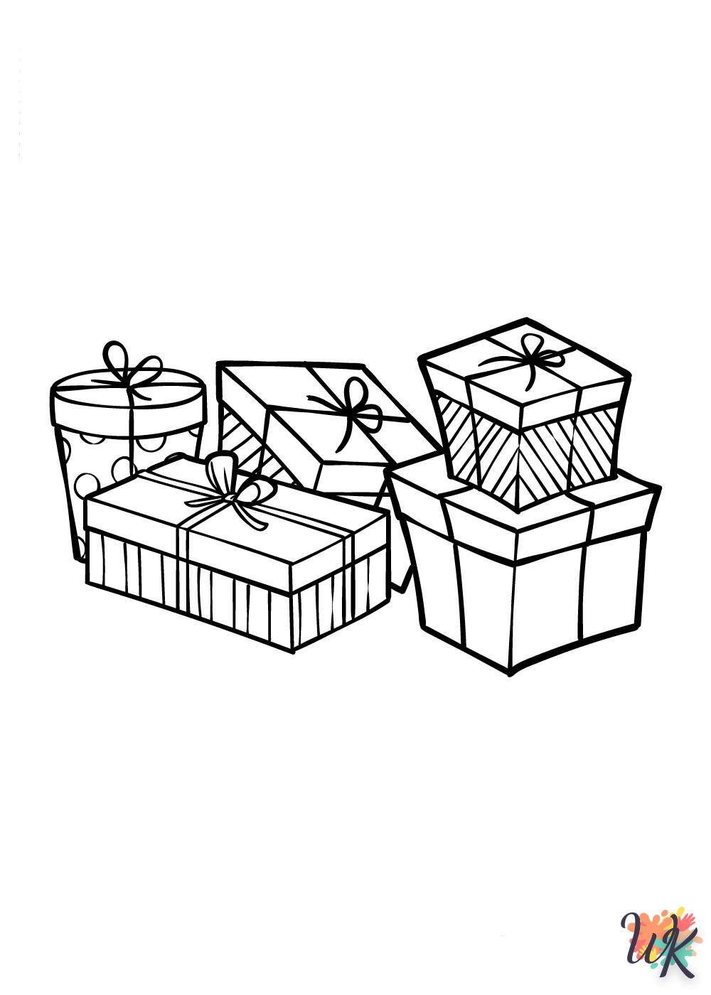 coloriage Cadeaux de Noel  en ligne adulte gratuit