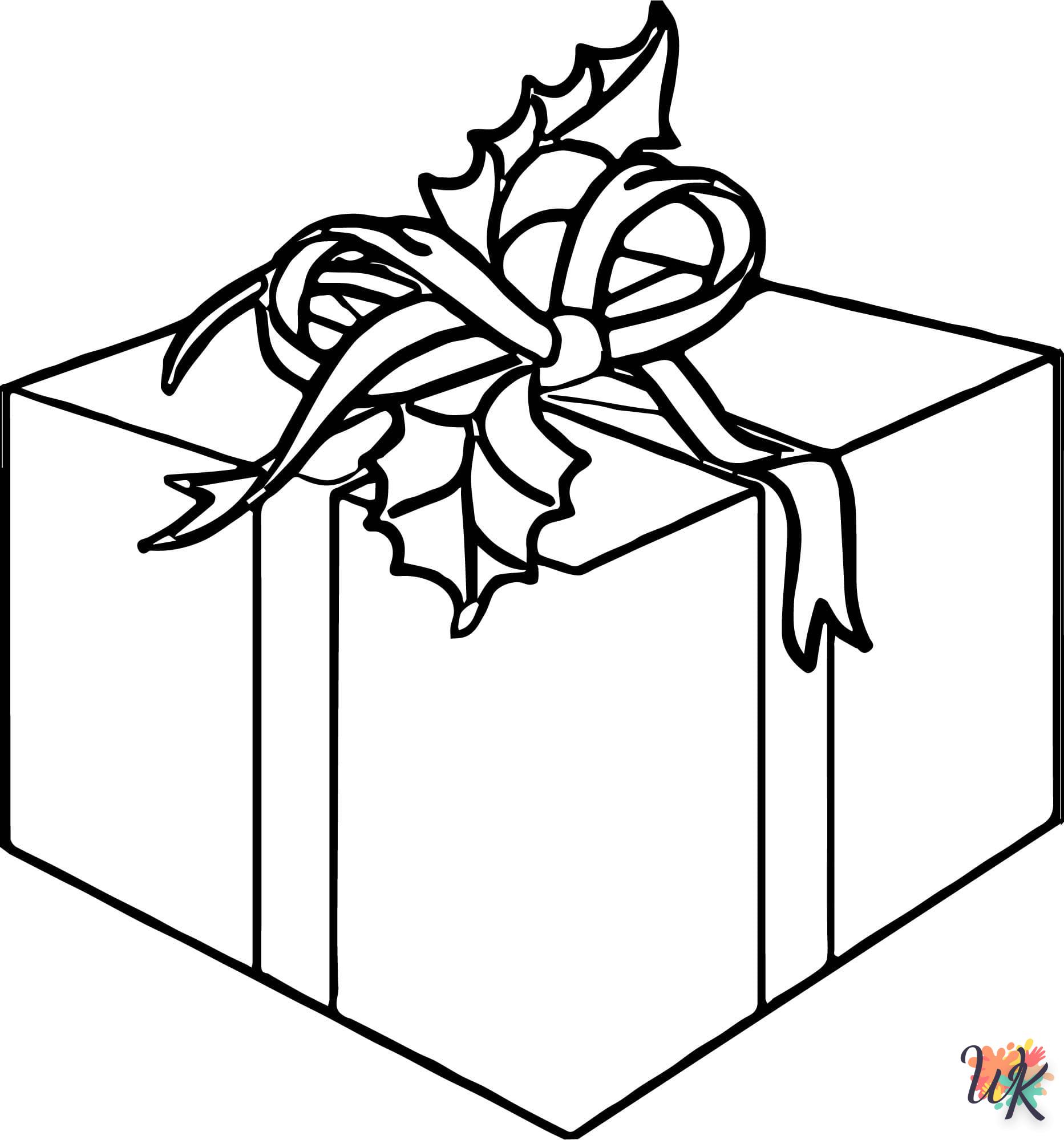 coloriage Cadeaux de Noel  d'enfant a imprimer