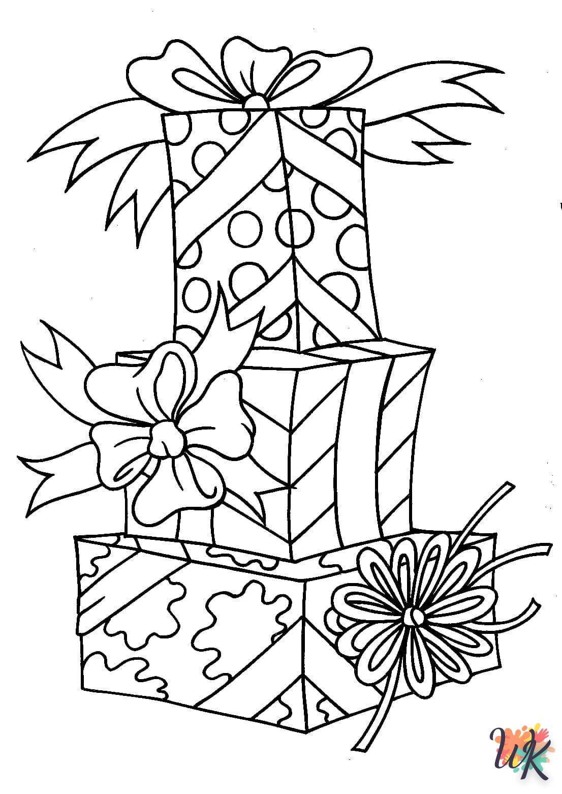 coloriage Cadeaux de Noel  à colorier en ligne