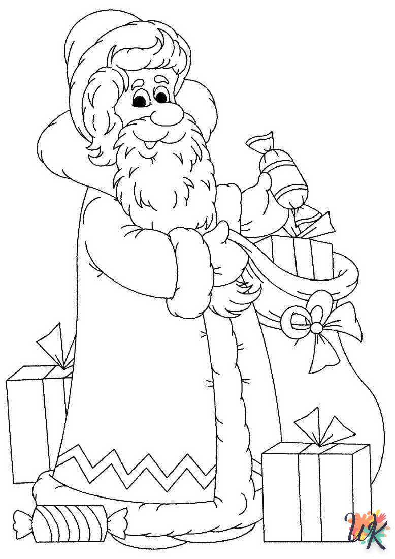 coloriage Cadeaux de Noel  pour enfant de 8 ans