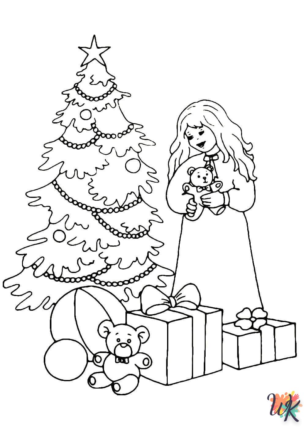 coloriage Cadeaux de Noel  en ligne maternelle