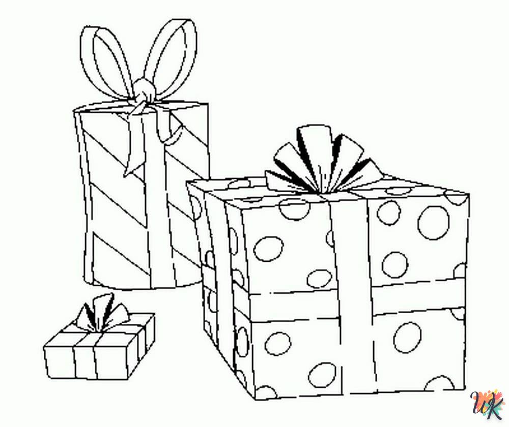 coloriage Cadeaux de Noel  à imprimer pdf gratuit