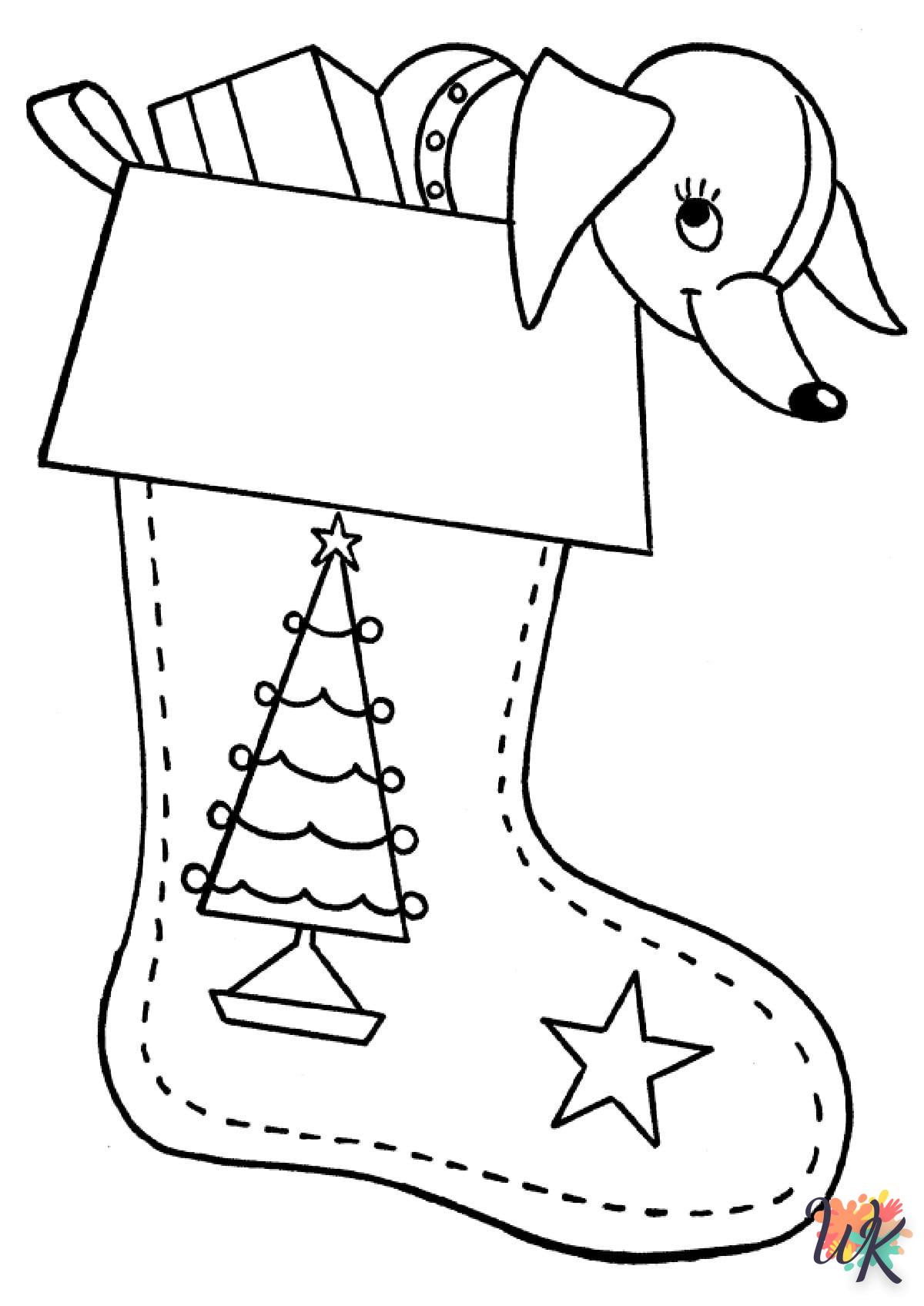 coloriage Cadeaux de Noel  pour bebe a imprimer