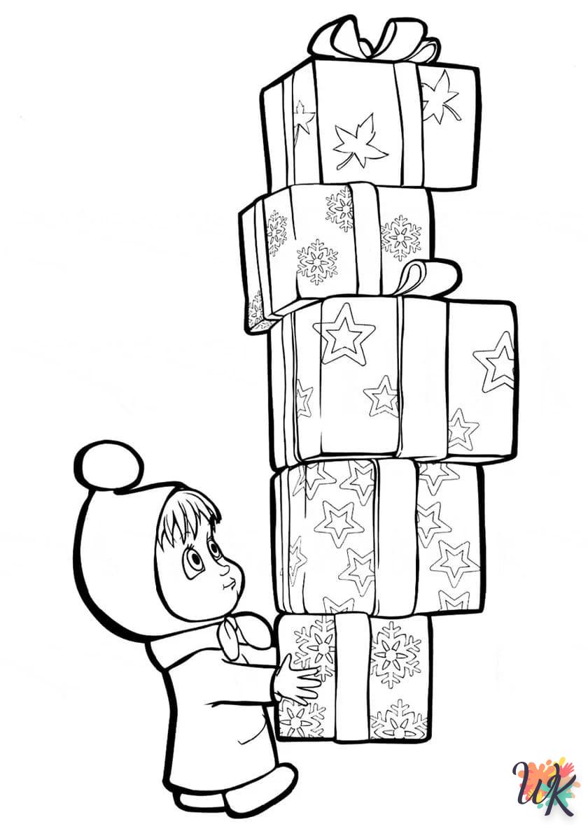 coloriage Cadeaux de Noel  à imprimer