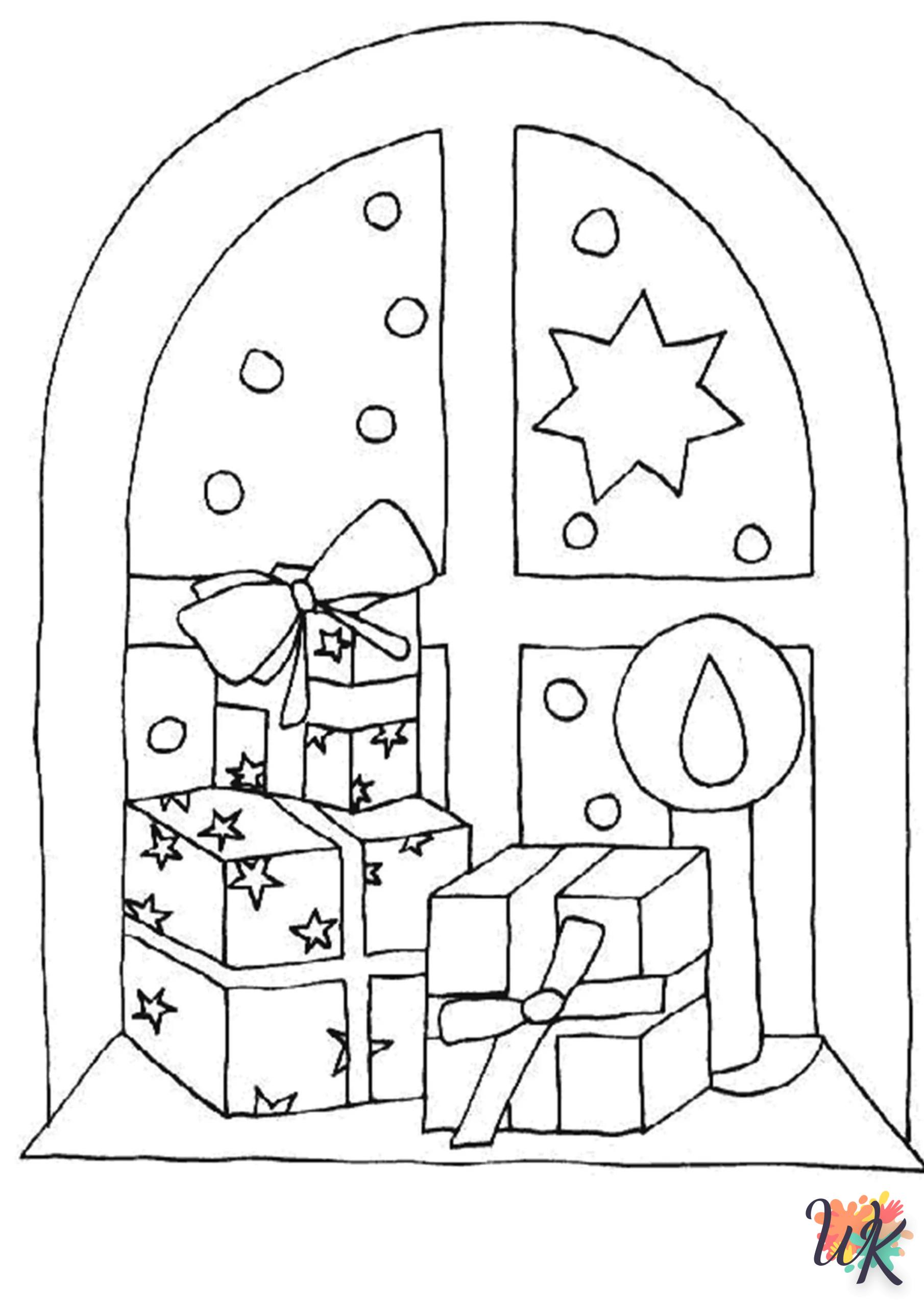 coloriage Cadeaux de Noel  à imprimer pour enfant de 12 ans