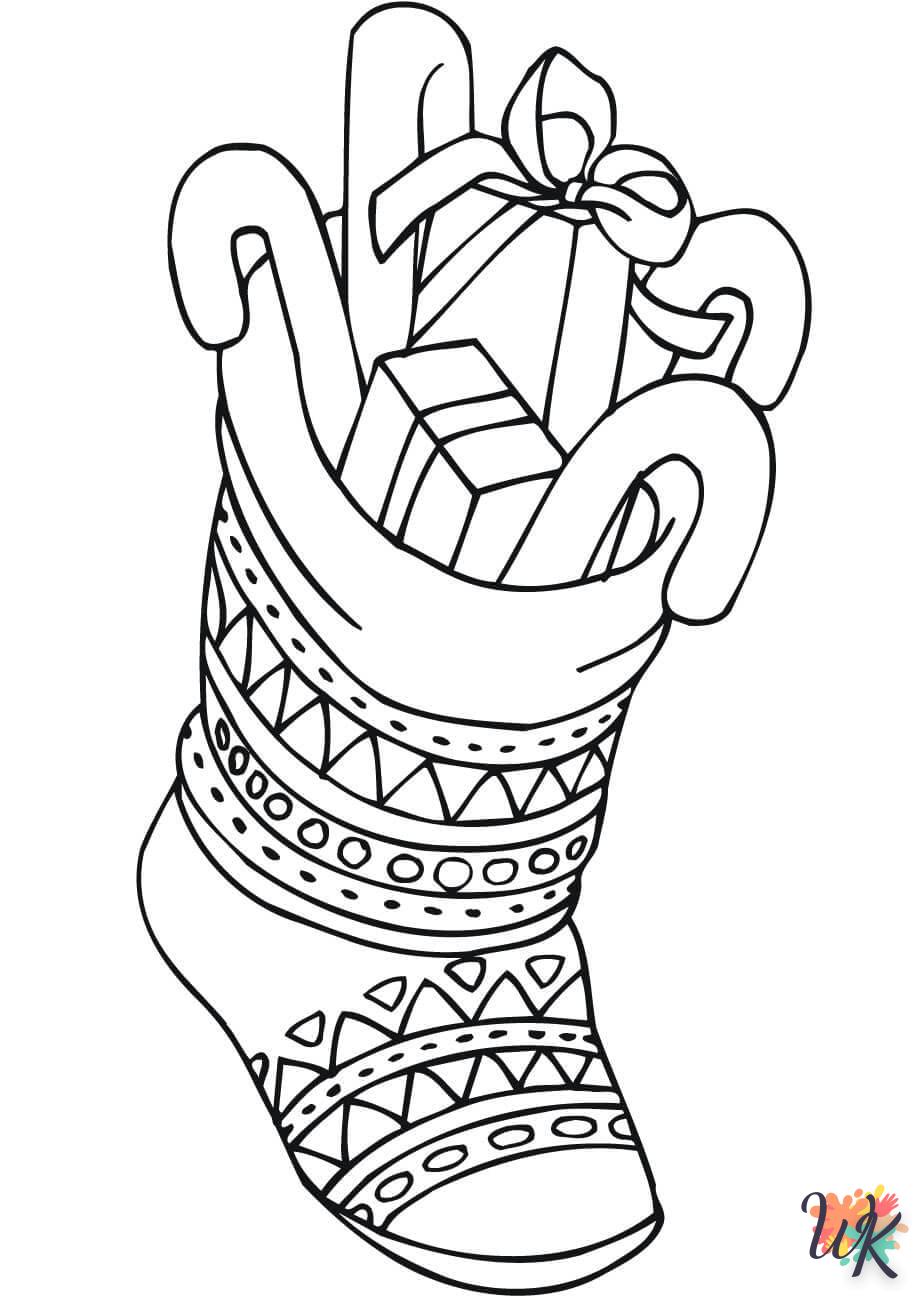 image pour coloriage Cadeaux de Noel  enfant