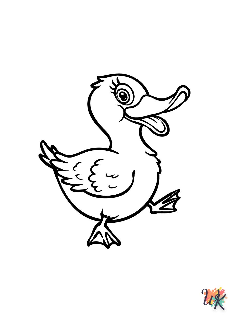 coloriage Canard  pour enfants à télécharger