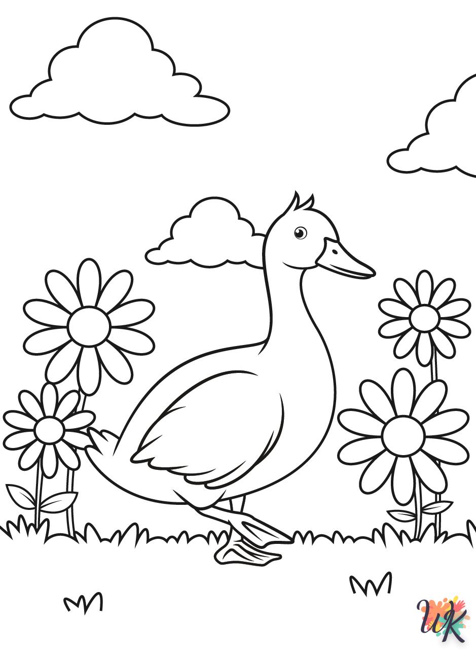 coloriage Canard  enfant 4 ans a imprimer