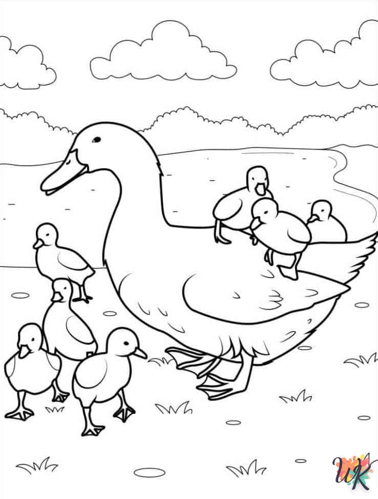 coloriage Canard  en ligne maternelle