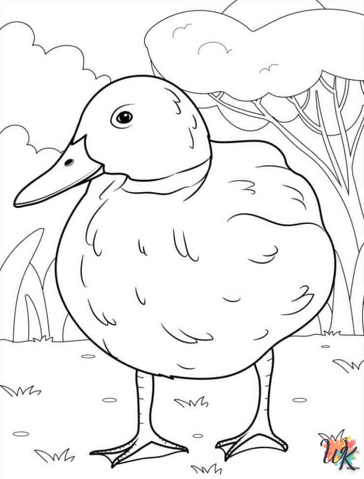 coloriage Canard  à imprimer pour enfant de 3 ans