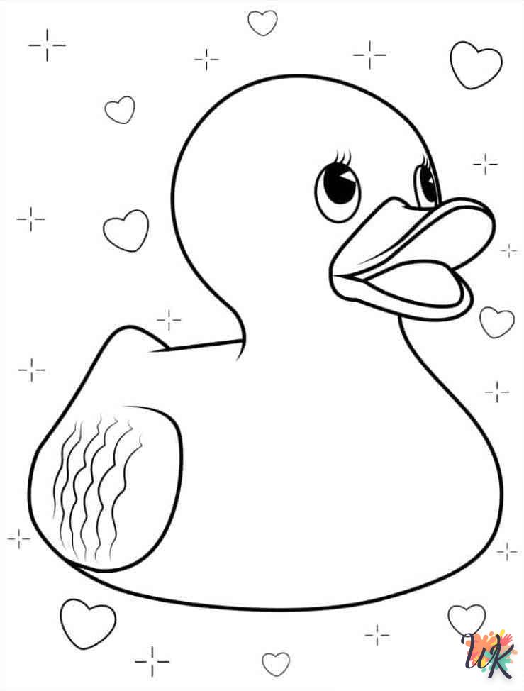 coloriage Canard  à imprimer pour enfant de 10 ans