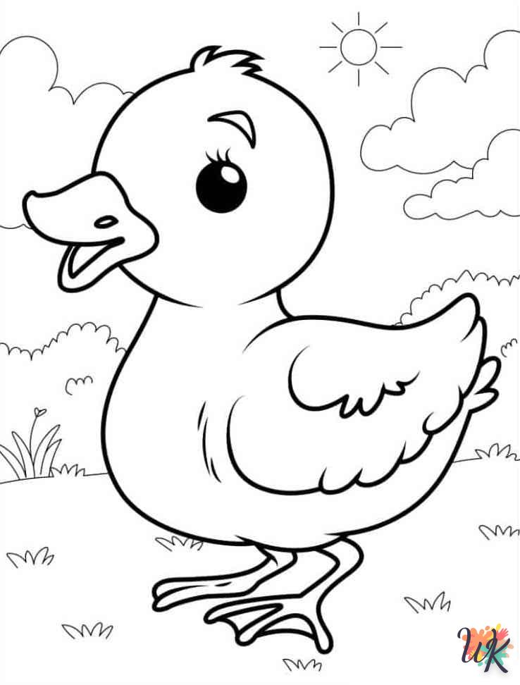 coloriage Canard  en ligne pour bebe de 2 ans