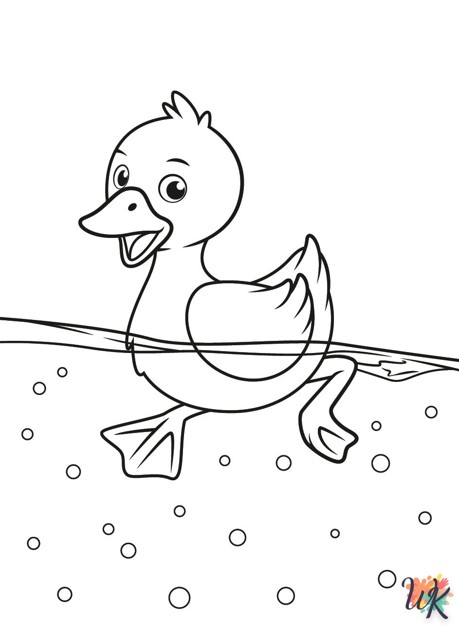 coloriage Canard  pour lutter contre le stress