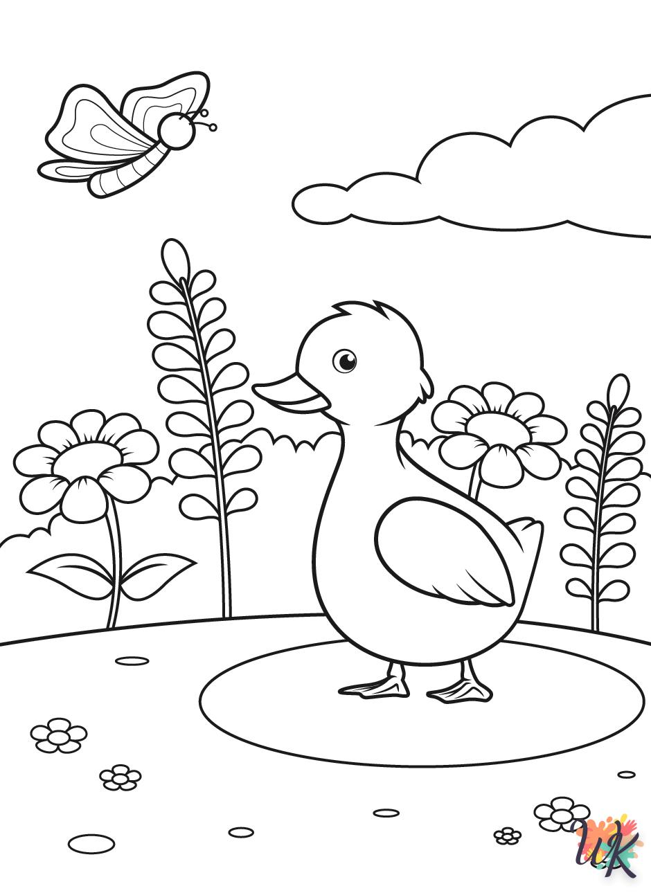 coloriage Canard  enfant 7 ans a imprimer