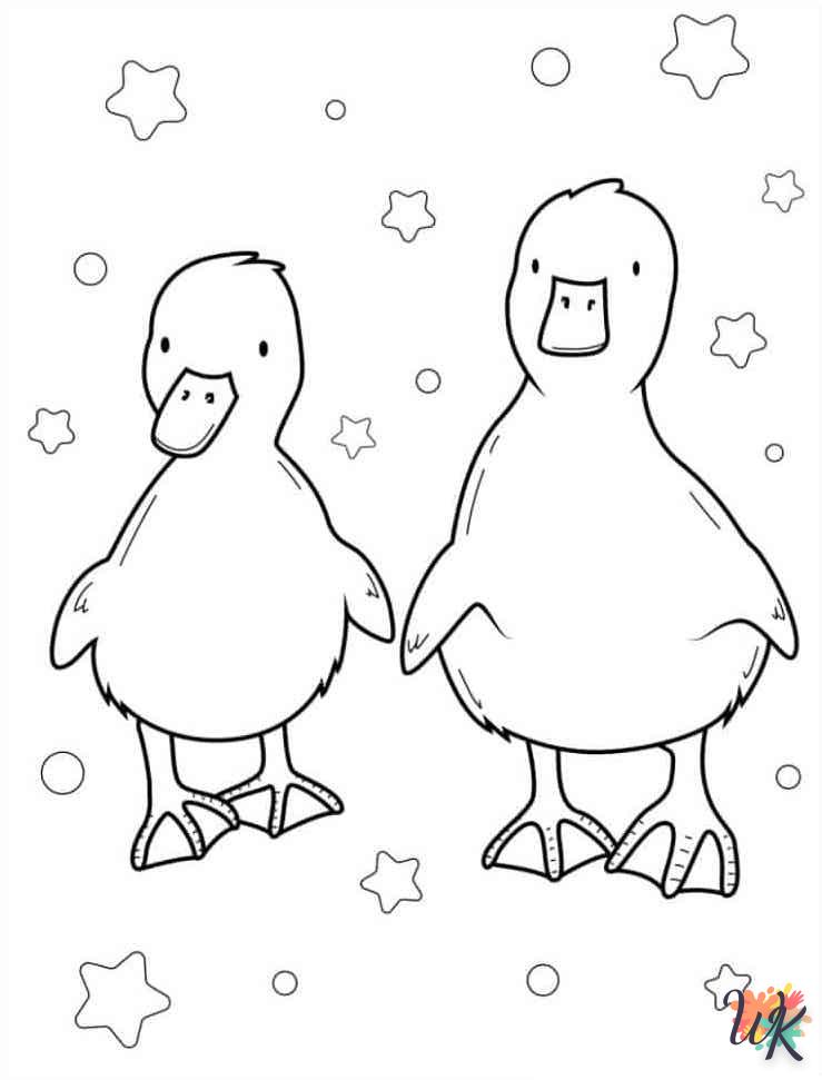 coloriage Canard  en ligne pour bebe de 2 ans