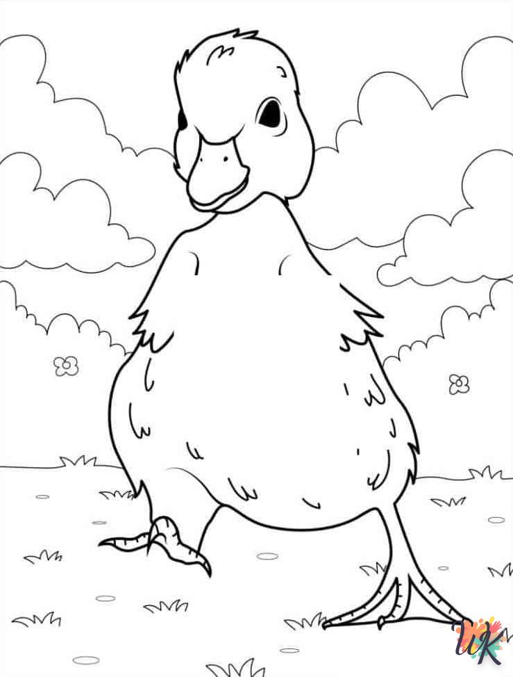 coloriage Canard  à imprimer pour enfant de 2 ans