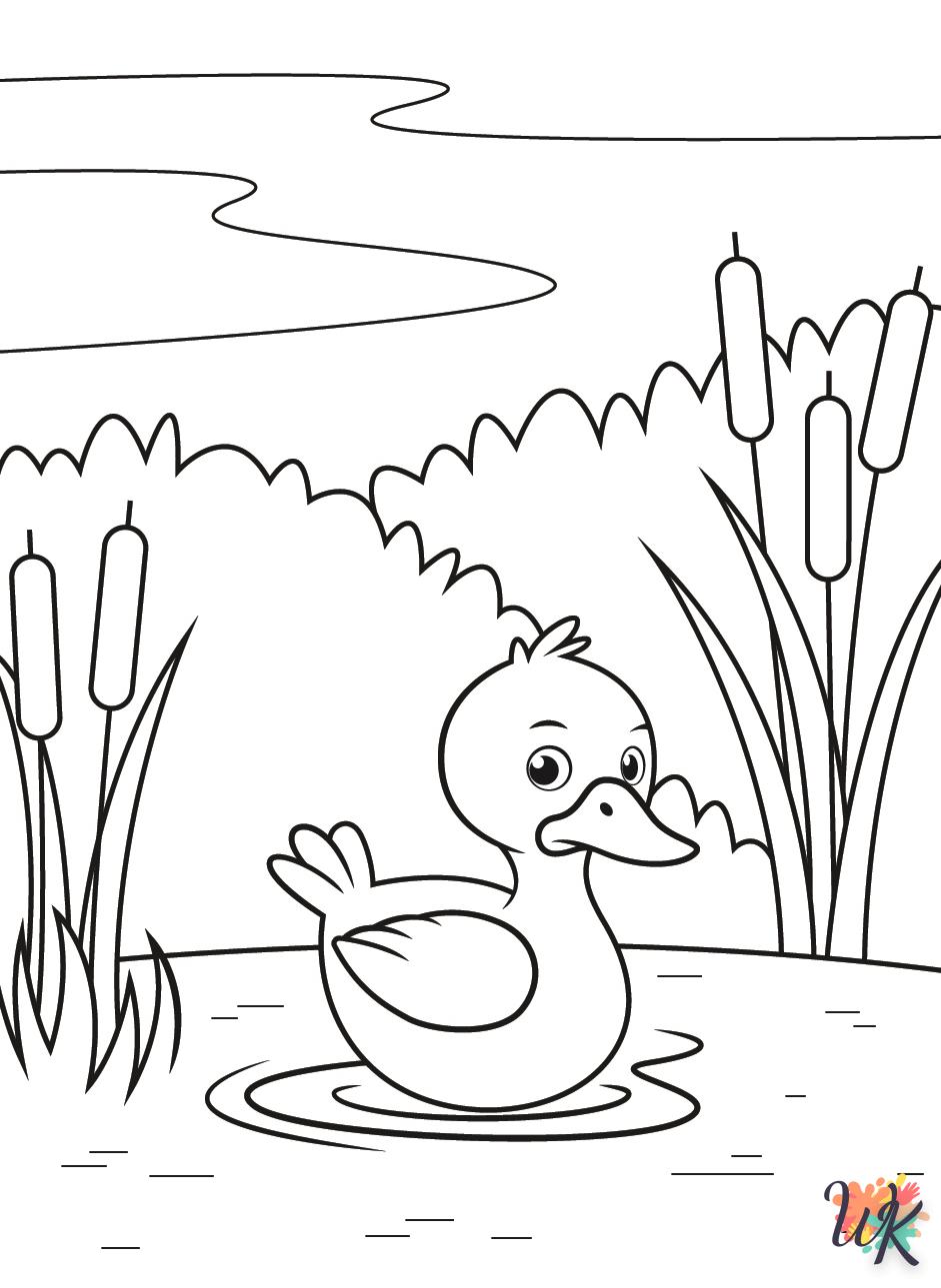 coloriage Canard  pour bebe a imprimer