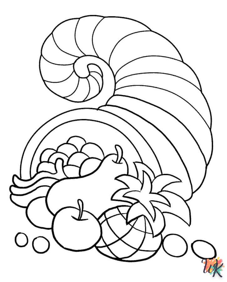 coloriage Cornucopia  licorne en ligne gratuit à imprimer