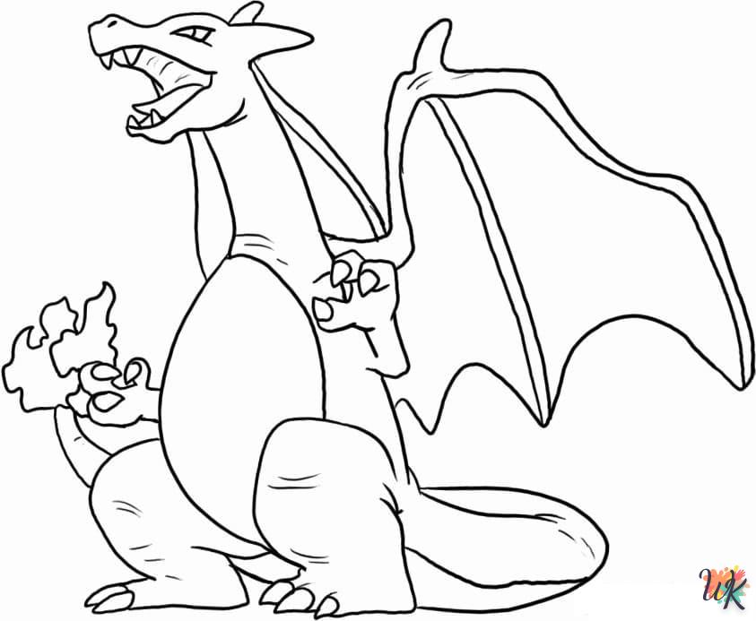 coloriage Dracaufeu  à imprimer pdf gratuit