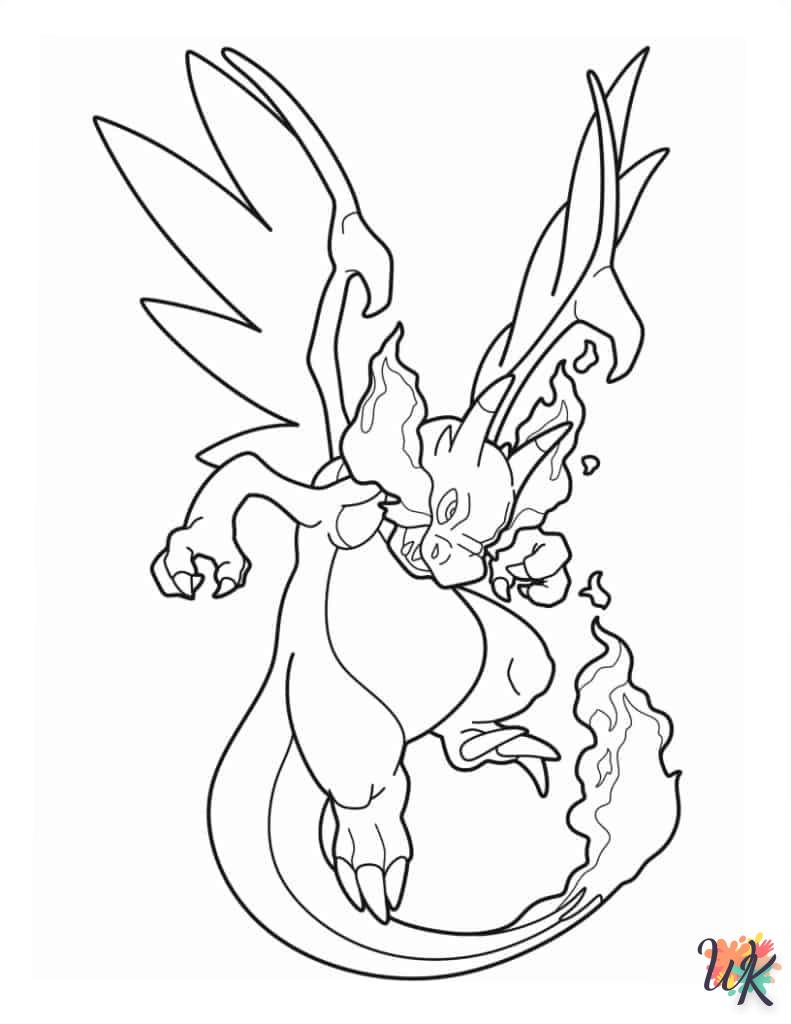 coloriage Dracaufeu  pour enfant de 4 ans