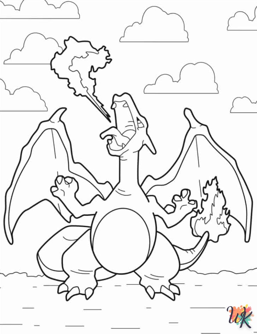 coloriage Dracaufeu  à imprimer pdf gratuit