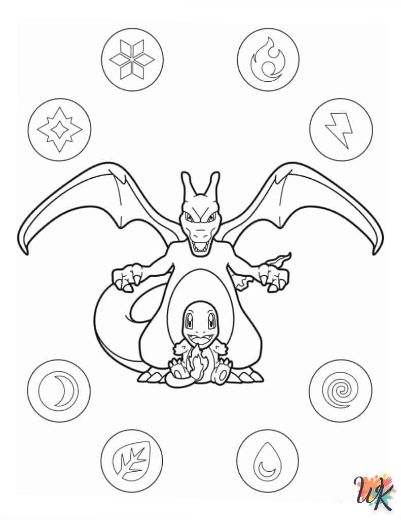 coloriage Dracaufeu  pour enfant de 5 ans