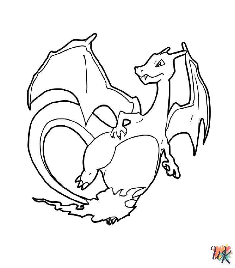 coloriage Dracaufeu  en ligne pour bebe de 2 ans