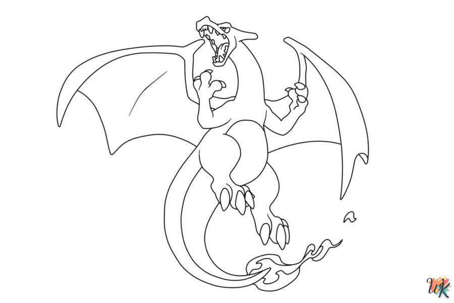 coloriage Dracaufeu  gratuit en ligne