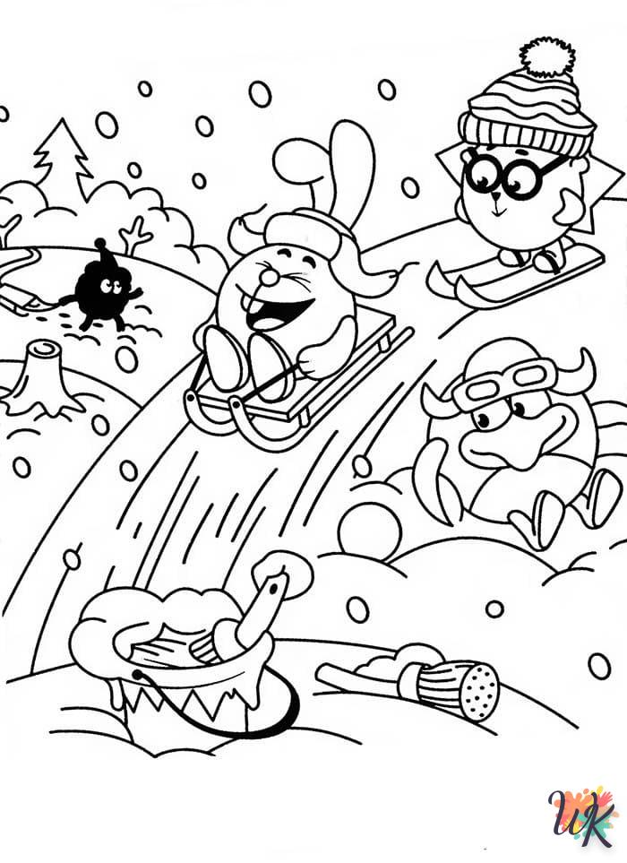 coloriage Hiver  à imprimer pour enfant de 3 ans