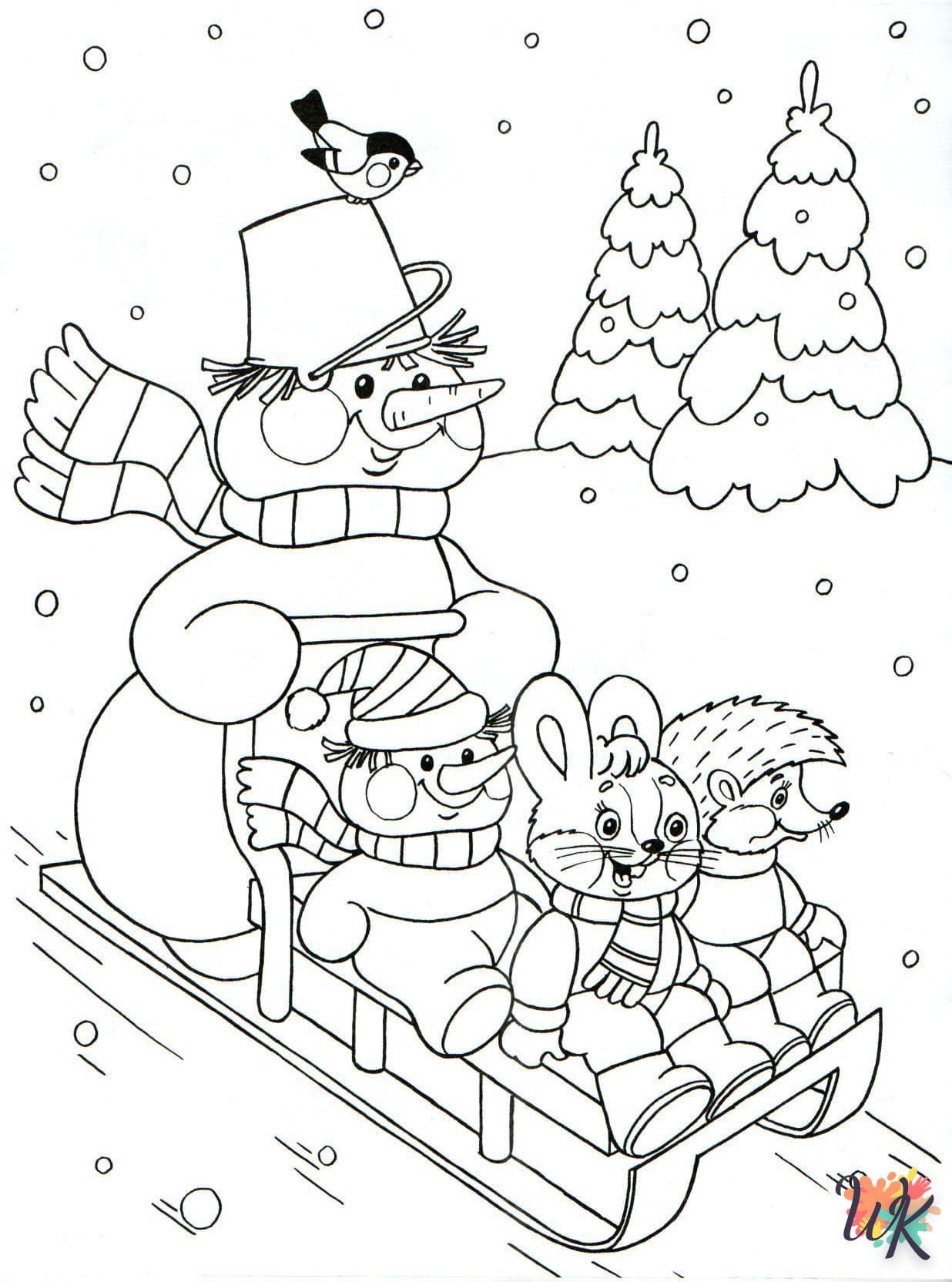 coloriage Hiver  pour primaire