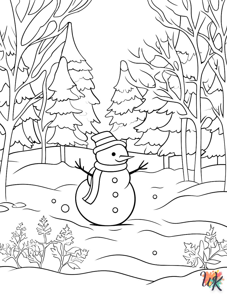 image de coloriage Hiver  pour enfant