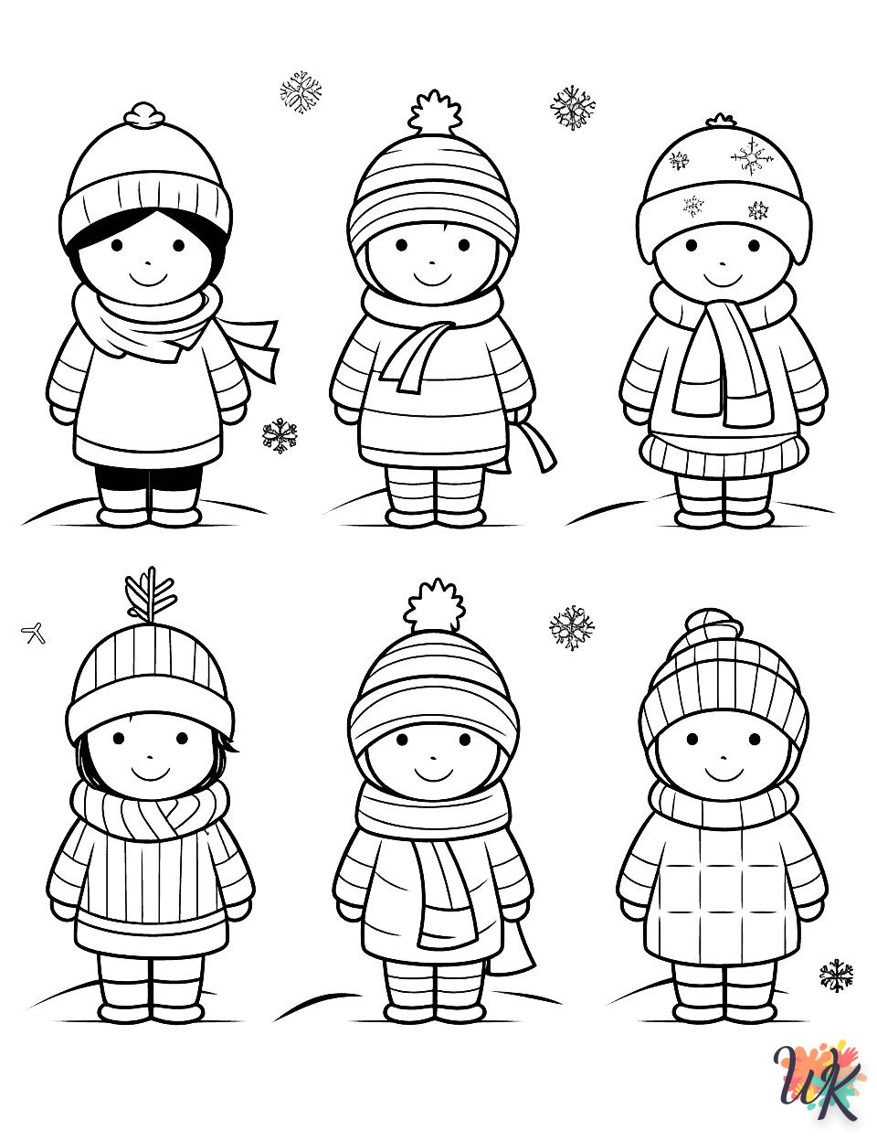 coloriage Hiver  a imprimer enfant 10 ans