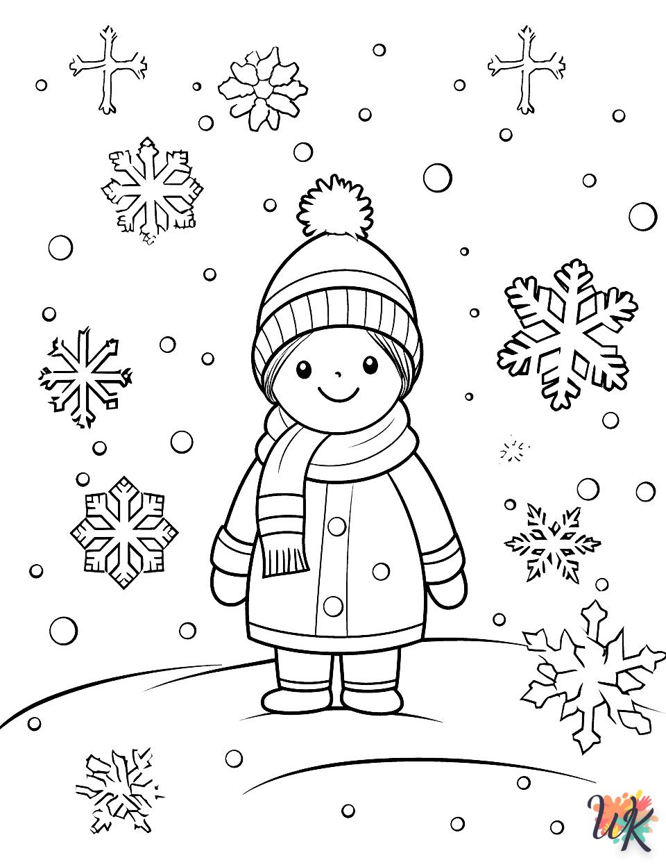 coloriage Hiver  automne en ligne gratuit à imprimer