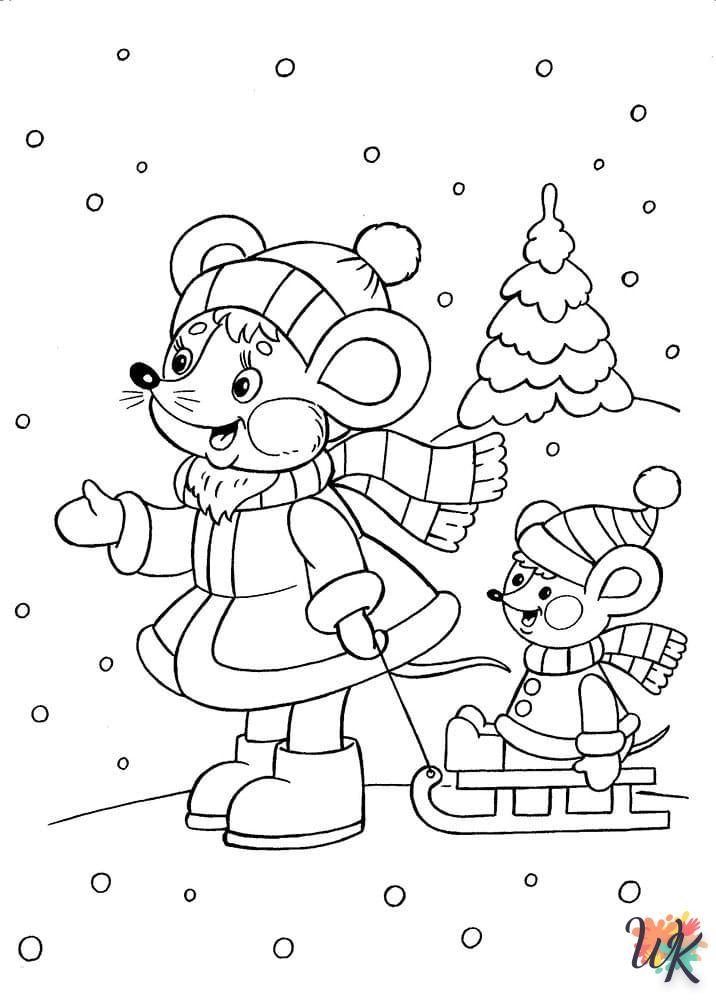 coloriage Hiver  d'enfant a imprimer