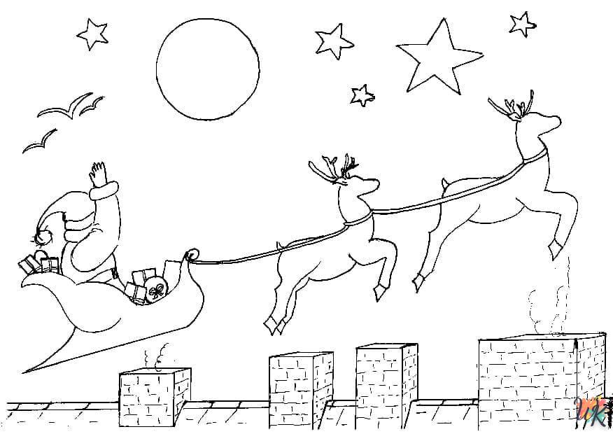 coloriage Noel  enfant à imprimer pdf