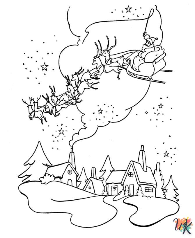 coloriage Noel  enfant 3 ans a imprimer